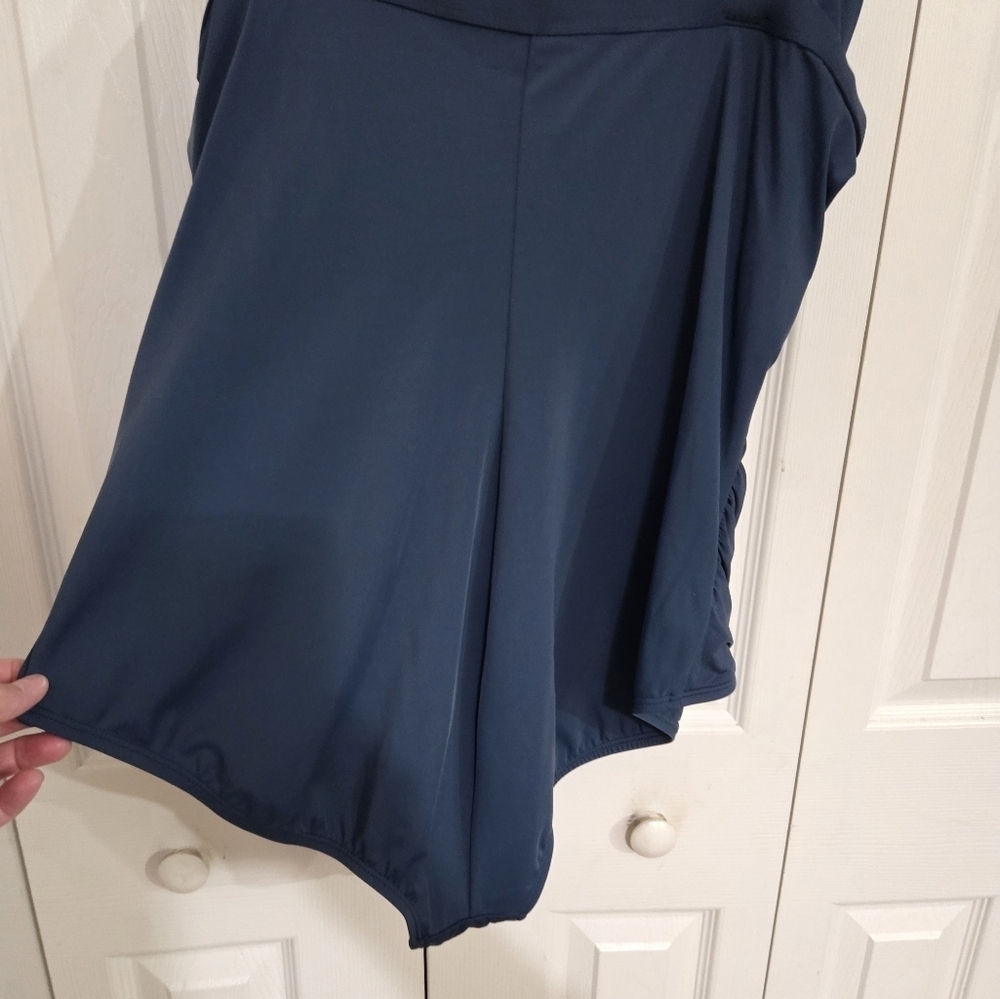 New Jantzen Blue One Piece Swimsuit Size 22 - Picture 4 of 13